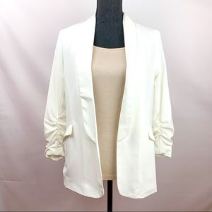 Open Front White Career/Casual  Blazer